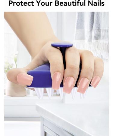 Heeta Scalp Massage Brush for Wet & Dry Hair | Soft Silicone Shampoo Brush for Gentle Head Massage - Blue & White - Buy Online on GoSupps.com