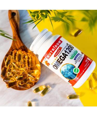 Nutridom Omega-3 Fish Oil 1 000 mg Enteric No Fishy Aftertaste Fish Oil Supplement with EPA & DHA Fatty Acids Supports Heart Brain and Joint Health (120 Count) - Buy Online on GoSupps.com