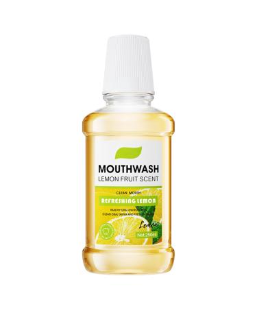 Bain De Bouche Anti-Caries 250ml Soin Complet Pour Une Hygi ne Bucco-Dentaire Optimale Apaise Les Gencives Irrit es Rince-Bouche Multi-protection (Citron) Mouthwash Parfum Citron 1 ml (Lot de 1)