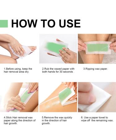 Wax Strips for Body Arms & Legs - Natural Hair Removal for All Skin Types | Women s Green Wax Strips - Buy Online on GoSupps.com
