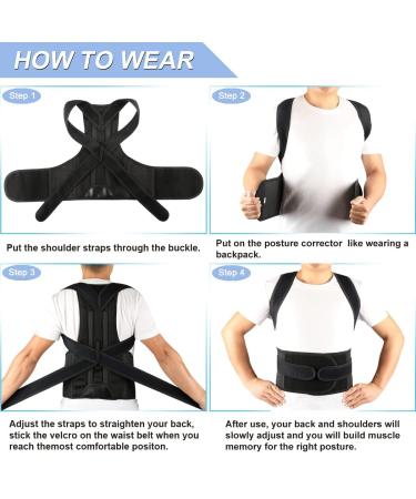 Back Brace Posture Corrector for Women Men -Adjustable and Breathable Support Scoliosis Back Brace for Waist Back and Shoulder Pain - Improve Back Posture for Body Correction and Lumbar Support XL(37"-42") - Buy Online on GoSupps.com