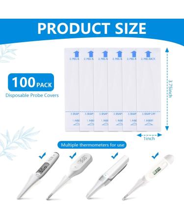 Buy OBTANIM 100-Piece Disposable Digital Thermometer Probe Covers - Clear Temperature Sheath Sleeves for Oral Rectal & Armpit Use | Fast International Shipping - Buy Online on GoSupps.com