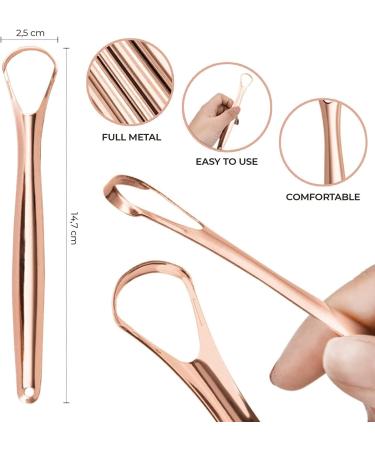 HirrWill Copper Tongue Scraper - Premium Tongue Cleaner for Fresh Breath & Oral Hygiene - Buy Online on GoSupps.com