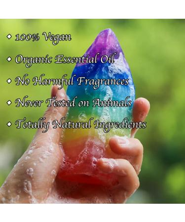 Crystal Chakra Soap Rock - Jasmine Essential Oil - Natural Gemstones - Healing Energy Moisturizing Soap Bar - Unique Gift for Men & Women - Buy Online on GoSupps.com