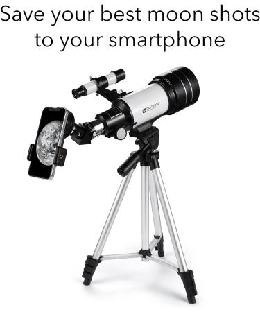 Dartwood Astronomical Telescope | 360 Rotational Scope with Various Eyepieces for Adjustable Zoom | Black/White - Buy Online on GoSupps.com