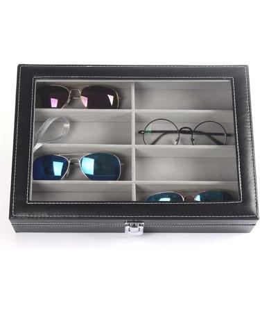 XXXXW Eyeglass Holder Stand - 8 Slot Faux Leather Sunglasses Organizer & Display Case - Perfect Decorative Gift - Buy Online on GoSupps.com