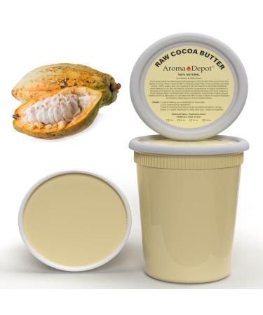 2lb Raw Cocoa Butter Unrefined - 100% Natural for Skin, Body & Hair Care - Reduces Fine Lines & Wrinkles - Ideal for DIY Lotions & Creams - Eczema & Psoriasis Relief - 32 oz (Pack of 1) - Buy Online on GoSupps.com