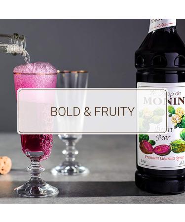 Monin Desert Pear Syrup - Prickly Pear Cactus Flavor for Iced Teas, Lemonades, Cocktails & More - Non-GMO & Gluten-Free - 1 Liter - Buy Online on GoSupps.com