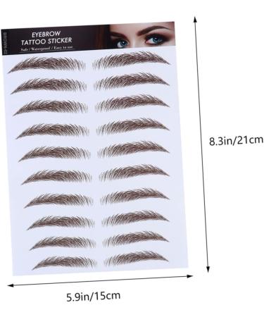 POPETPOP 5pcs Eyebrow Stickers Waterproof Makeup Best Eyebrow Transfers Makeup Brow Sticker Cosmetic 4d Sheet - Buy Online on GoSupps.com