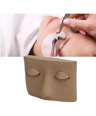 Vivid Half Face Makeup Head with 3 Pairs Removable Eyelids for Lash Extensions Practice Compact Lightweight Suitable for Display (Brown Sunflower) - Buy Online on GoSupps.com