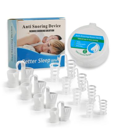 CINWAUVO Anti Snoring Nose Vent 8 Nasal Cones Nasal Dilator to Stop Snoring - Effective Snore Stopper Anti Snoring Devices Easy to Use Snoring Solution