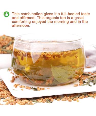 Premium Brown Rice Green Tea Genmaicha China Organic Kirara rice tea Malva Verticillata leaf health skin care Flower Tea 120g/6oz - Buy Online on GoSupps.com