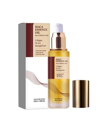 50ml Maca Hair Oil - Hair Care Oil Collagens Hair Care Oil Repair Hair Es-sential Oil Moisturizes Frizzy Dry Hair Oil Natural Oil Hair Ma sk Deep Repair Treatments
