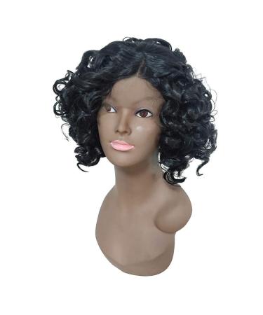 Shop Women's Black Wavy Curly Synthetic Wig - Retro Styles from 50s to 80s - International Shipping Available - Buy Online on GoSupps.com