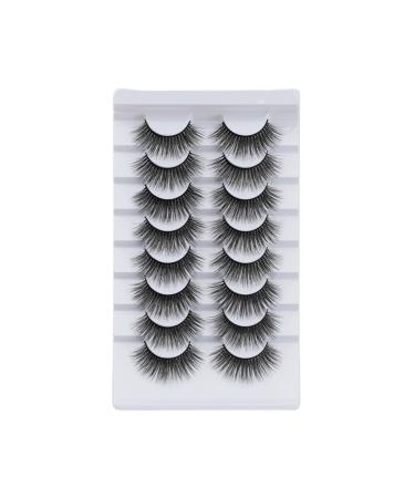 8 pairs thick and curled false eyelashes one-piece eyelashes enlarge the eyes 1 Count (Pack of 1)
