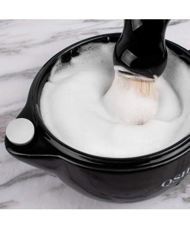 QSHAVE Handmade Black Shaving Scuttle Mug - Large Warm Lather Bowl - Buy Online on GoSupps.com