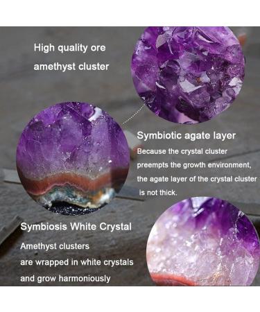 Natural Raw Amethyst Cluster Purple Crystal Cluster Quartz Cluster DIY Jewelry Raw Stone Specimen Home Decoration Crafts Gift HOMEZHOU - Buy Online on GoSupps.com