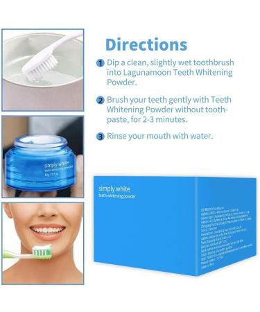 Natural Teeth Whitening Powder - Instant Stain Removal No Sensitivity Enamel-Safe - 5pcs - Buy Online on GoSupps.com