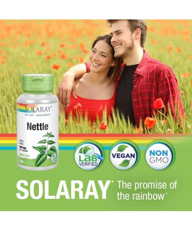 Solaray Nettle Leaf 300mg Capsules for Kidney, Urinary & Prostate Support - 100 CT - Buy Online on GoSupps.com