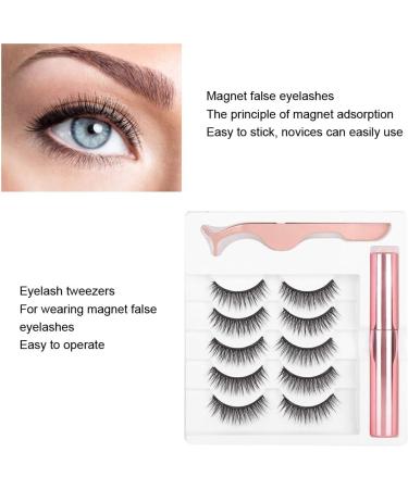 Magnetic Eyelashes 3 Pairs 3D Natural False Eyelashes Reusable Magnetic Eyelashes and Waterproof Magnetic Eyeliner Long Lasting Magnetic Eyeliners with Eyeliner Eyelash Makeup Tool - Buy Online on GoSupps.com