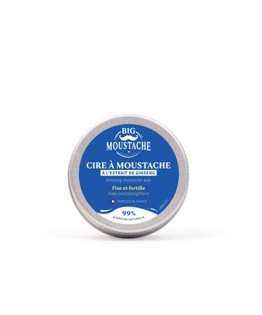 Big Mustache - Mustache wax for men 99% natural - Made in France - With Ginseng extract - Fixed and strengthened 10g