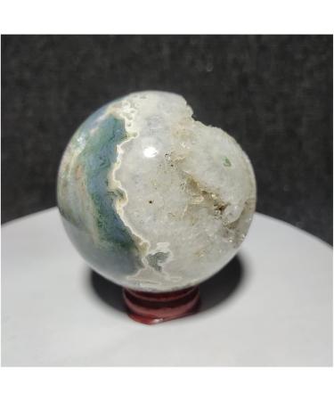 Natural Crystal Rough Natural Sphere Natural Crystal Cave Moss Aquatic Agate Ball Quartz Polished Gem Feng Shui Reiki Home Decoration 1pc 500-520g - Buy Online on GoSupps.com