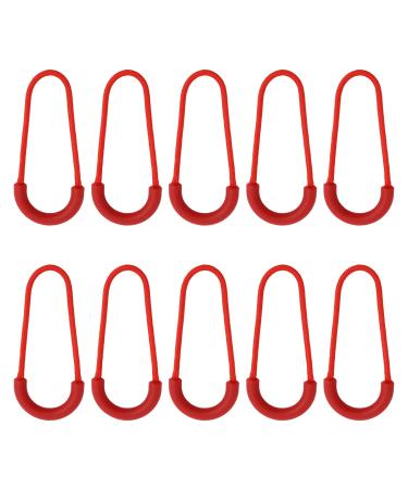 Honbay 10 x robust U-shaped nylon zipper fans zipper extension replacement for backpacks luggage bags clothing (red)