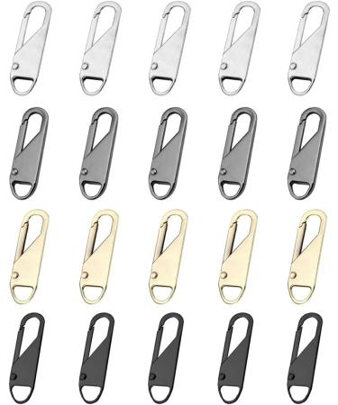 KSIUW Zipper Slider - 20 Metal Pull Tabs for Suitcases & Coats | Durable Replacement Zipper Pulls - Buy Online on GoSupps.com