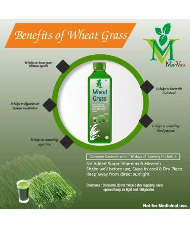 NSH Wheat Grass Juice - 1 litre pack of 3 - Buy Online on GoSupps.com