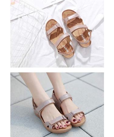 Creev Women's Summer Wedge Sandals - Open Toe Leisure Shoes Soft Flip Flops Red (36 EU) - Buy Online on GoSupps.com