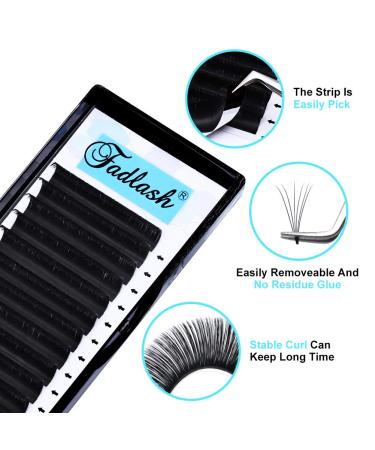 Self-Fan Volume Eyelashes | Easy Fan Lashes for Eyelash Extensions | 12D Rhine Volume Technology | Silk Extensions (0.07mm-D-14) | International Shipping - Buy Online on GoSupps.com