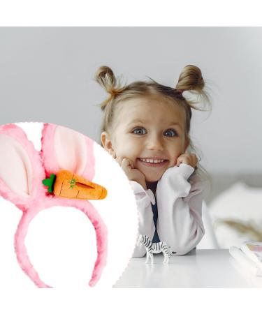 Jagowa Rabbit Head Bands Bunny Ears Animal Head Bands Plush Rabbit Ear Carat For Shower Beauty Makeup Headbands Accessories (White Pink) - Buy Online on GoSupps.com