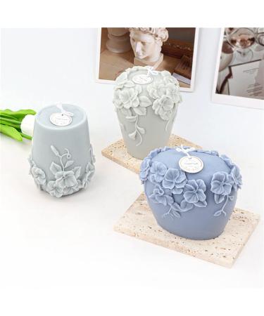 3D Rattan Flowers Silicone Candle Mould for Aromatherapy and Handmade Soap Making - Cylinder Candle Mold for Wax Melts, DIY Crafts, and Home Decor - Buy Online on GoSupps.com