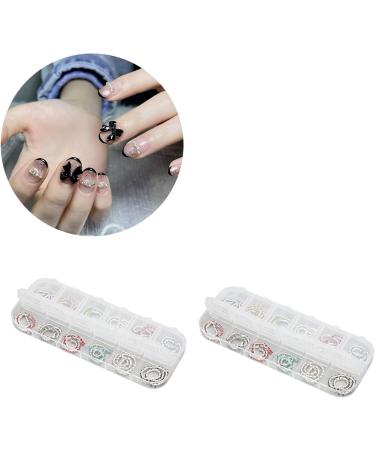 2 Boxes Nail Art Rhinestones Chains Multifunction 12 Colors Metal Bling Decal DIY Fingernails Charms for Acrylic Nails Nail Art Decoration Nail Art Accessories for Nail Salon Home - Buy Online on GoSupps.com