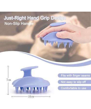 INEIBO Scalp Massage Brush | Soft Silicone Shampoo Brush for Dandruff & Head Massage | Wet & Dry Use | Purple Hair Care Tool - Buy Online on GoSupps.com