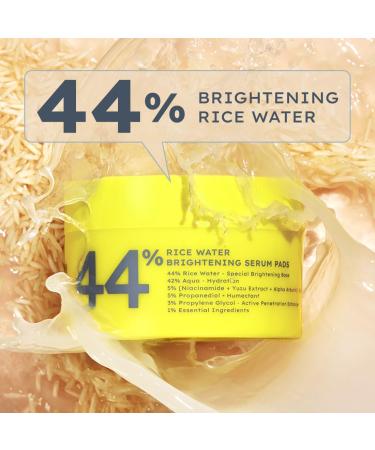 Hyphen Face Serum Pads - Rice Water - with 5% Niacinamide & Alpha Arbutin Hydrating Toner Pads for Radiance & Even-Looking Skin Tone Suitable for All Skin Types 50 Pads - Buy Online on GoSupps.com