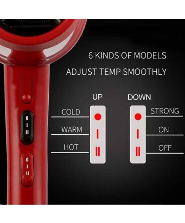 Hair Dryer 2300W Ionic Professional Blow Dryer with 2 Air Nozzles Low Noise Hairdryer with 2 Speed 3 Heat Settings Powerful AC Motor Fast Drying for Home and Salon Men and Women Small Gift - Buy Online on GoSupps.com