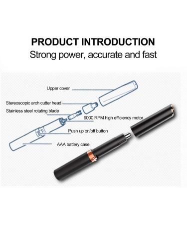 ZJchao Electric Nose Hair Trimmer for Men & Women - Multi-Functional Beard & Eyebrow Cutter 9000 RPM Motor - Efficient & Stylish Black - Buy Online on GoSupps.com