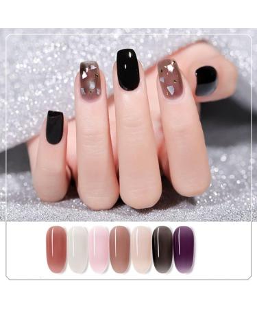 7.3ml Pink Gel Nail Varnish Top Coat Transparent Jelly Gel Gel Nail Polish Soak Off UV Gel Phototherapy Gel - (Color: 3) - Buy Online on GoSupps.com