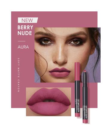 6Pcs Matte Lipstick Pen Set with Lip Liner - Velvety Nude Shades, Waterproof & Long Lasting - Perfect Gift for Women - Buy Online on GoSupps.com