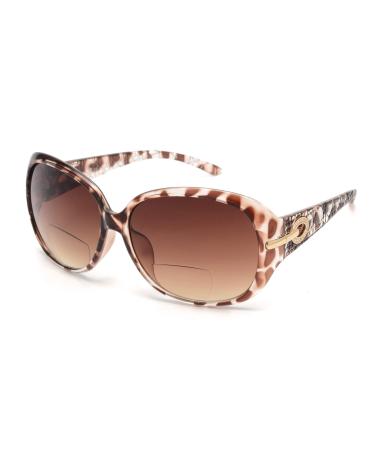 JM Classic Bifocal Reading Sunglasses for Women Vintage Reading Glasses Outdoor UV Protection Tortoise 2.75 x