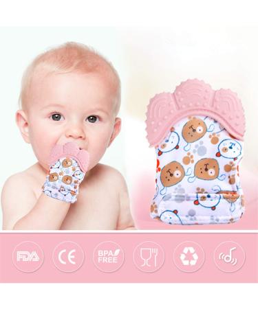 Buy 2 Pieces BPA-Free Children's Teething Gloves | Food-Safe Washable & Durable Baby Bite Ring Toys - Protects Against Scratches (Blue) - Buy Online on GoSupps.com