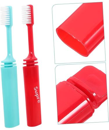 Buy Minkissy 2-Pack Foldable Travel Toothbrushes - Soft Oral Care for Kids & Adults | Mini Travel Toothbrushes for Gum Protection - Buy Online on GoSupps.com