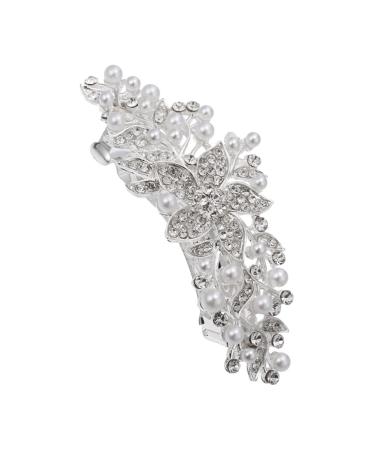 Gogogmee Rhinestone Hair Clip Flower Hair Clip Womens Hair Clips Hair Barrettes for Women Thick Hair Dipper Flower Hairpin Women Headdress Wedding Headpiece for Bride Hair Pin Rhinestones
