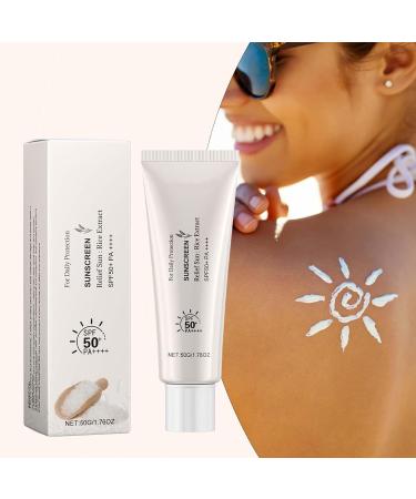 Rice Sun Cream Spf 50 Face And Body Sunscreen For All Skin Types Protective Cream Spf50 High Protection Uva-Uvb High Protection Sunscreen Sfp50 Uva (1PC) - Buy Online on GoSupps.com