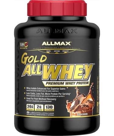 ALLMAX Nutrition - AllWhey Gold - 100% Whey Protein + Premium Whey Protein Isolate - Chocolate - 5 Pound Chocolate 2.27 kg (Pack of 1)