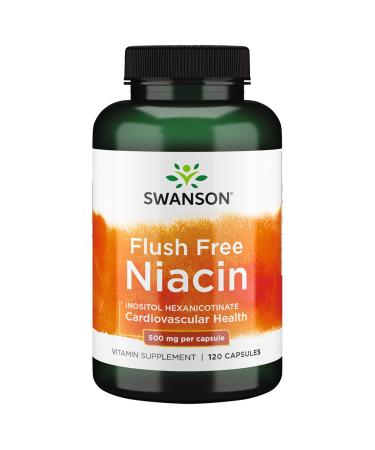 Swanson Flush Free Niacin 500 Milligrams 120 Capsules