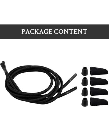 Elastic Shoelaces Replacement for Hey Dude Shoes - Black 16Inch - Buy Online on GoSupps.com