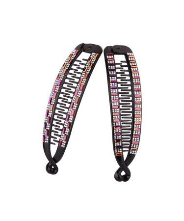 KALLORY 3pcs Rhinestone Horsetail Wild Pins Set - Women's Vertical Hair Accessories with Golden Clincher - Perfect Birthday Gift - Buy Online on GoSupps.com