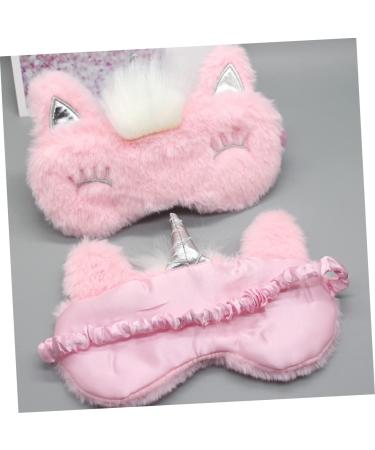 FOMIYES 8 Pcs Plush Eye Covers for Kids | Breathable Cooling Eye Patches & Travel Goggles in Pink - Perfect for Sleep & Relaxation - Buy Online on GoSupps.com